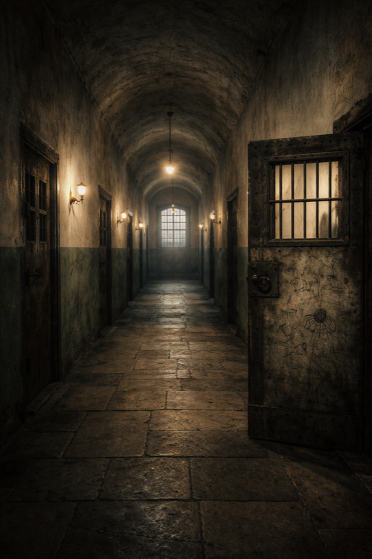 The shadowed corridors of Bethlem Asylum